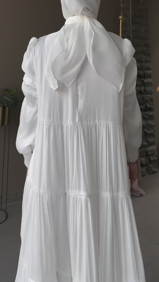 Flowy Chiffon Tiered Maxi Dress